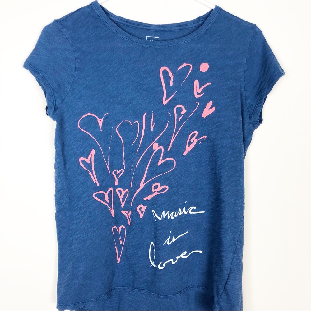 Gap Music is Love Asymmetrical Graphic T-Shirt